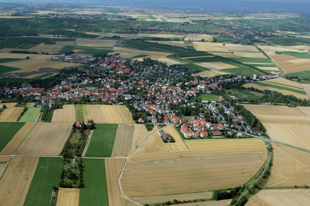 Luftbild Mommenheim - Ortsansicht der Ortsgemeinde Mommenheim im Bundesland Rheinland-Pfalz