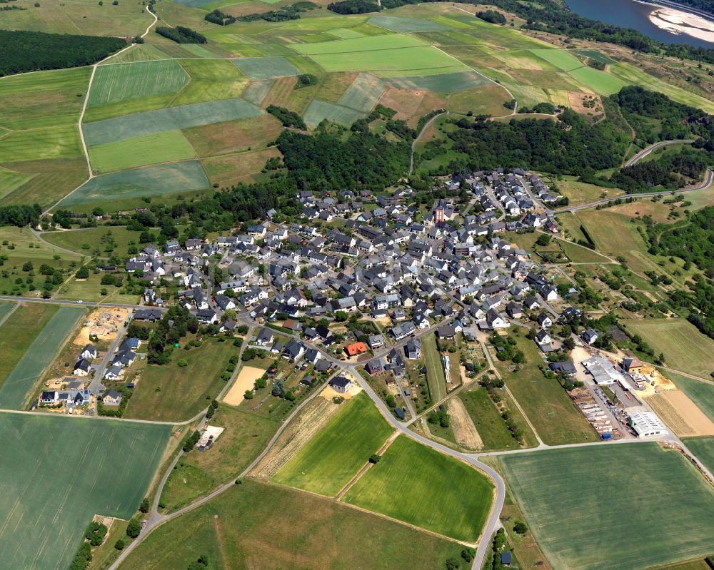 Luftaufnahme Niederburg - Ortsansicht der Ortsgemeinde Niederburg im Bundesland Rheinland-Pfalz