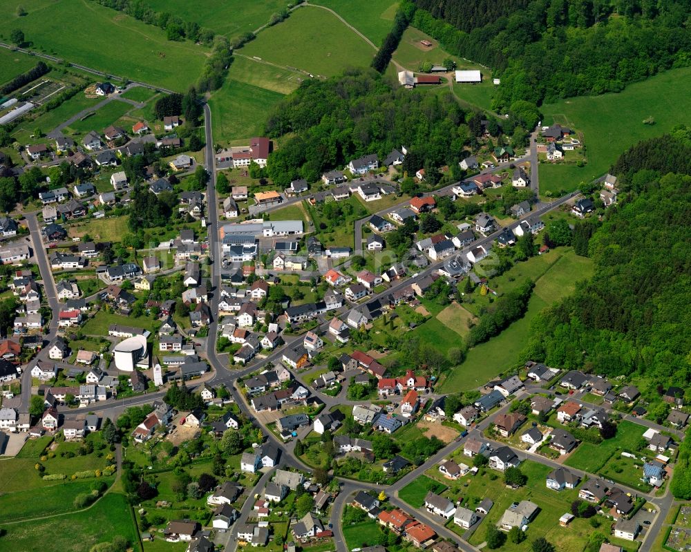 Pottum von oben - Ortsansicht der Ortsgemeinde Pottum im Bundesland Rheinland-Pfalz
