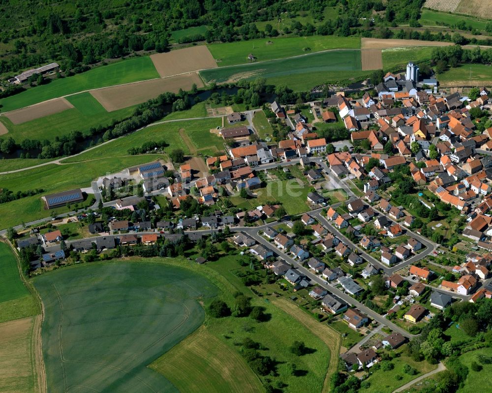 Rehborn aus der Vogelperspektive: Ortsansicht der Ortsgemeinde Rehborn im Bundesland Rheinland-Pfalz
