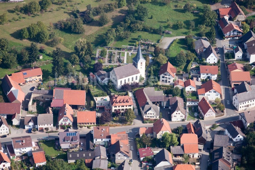 Luftaufnahme Sinsheim - Ortsansicht im Ortsteil Adersbach in Sinsheim im Bundesland Baden-Württemberg