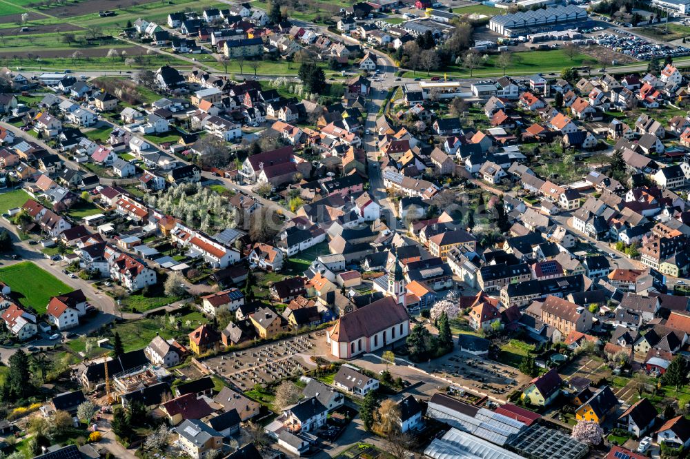 Luftaufnahme Ettenheim - Ortsansicht im Ortsteil Altdorf in Ettenheim im Bundesland Baden-Württemberg, Deutschland