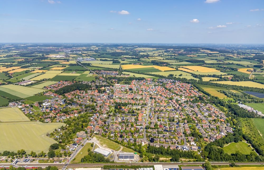 Nottuln von oben - Ortsansicht im Ortsteil Appelhülsen in Nottuln im Bundesland Nordrhein-Westfalen, Deutschland