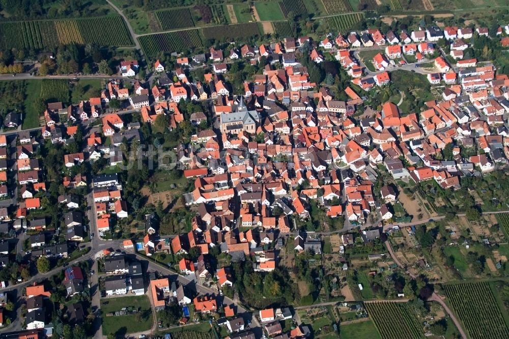 Luftaufnahme Landau in der Pfalz - Ortsansicht im Ortsteil Arzheim in Landau in der Pfalz im Bundesland Rheinland-Pfalz