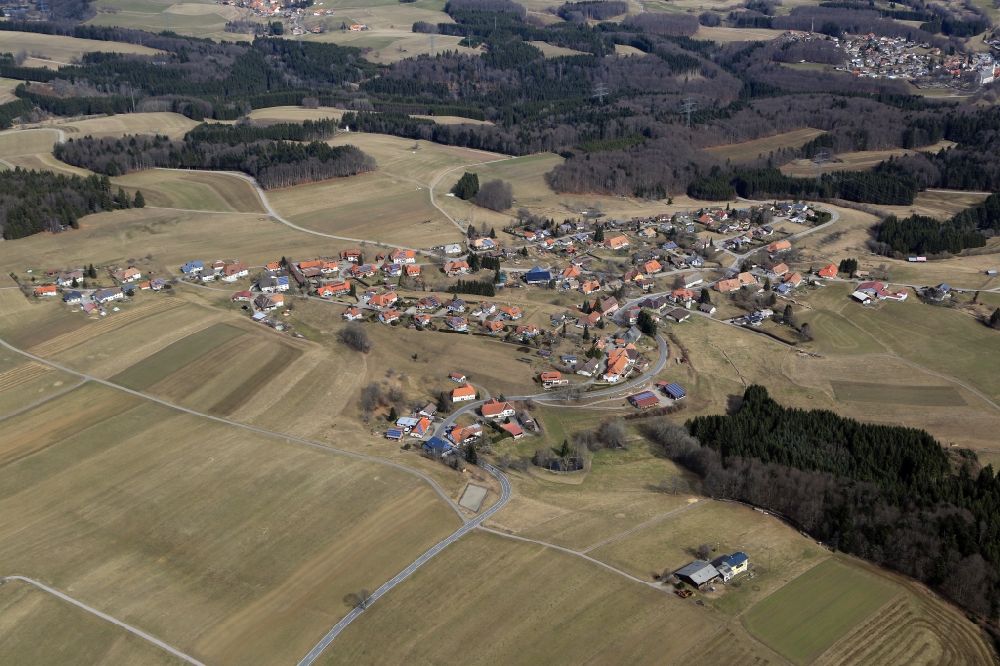 Rickenbach von oben - Ortsansicht vom Ortsteil Bergalingen in Rickenbach im Bundesland Baden-Württemberg