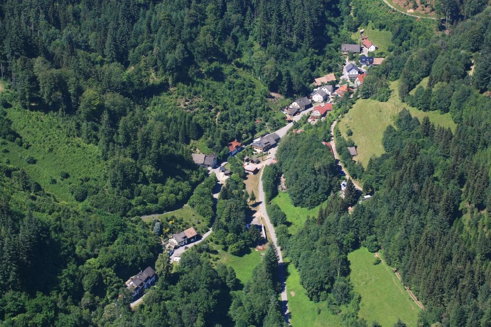 Luftbild Hasel - Ortsansicht im Ortsteil Glashütten in Hasel im Bundesland Baden-Württemberg, Deutschland