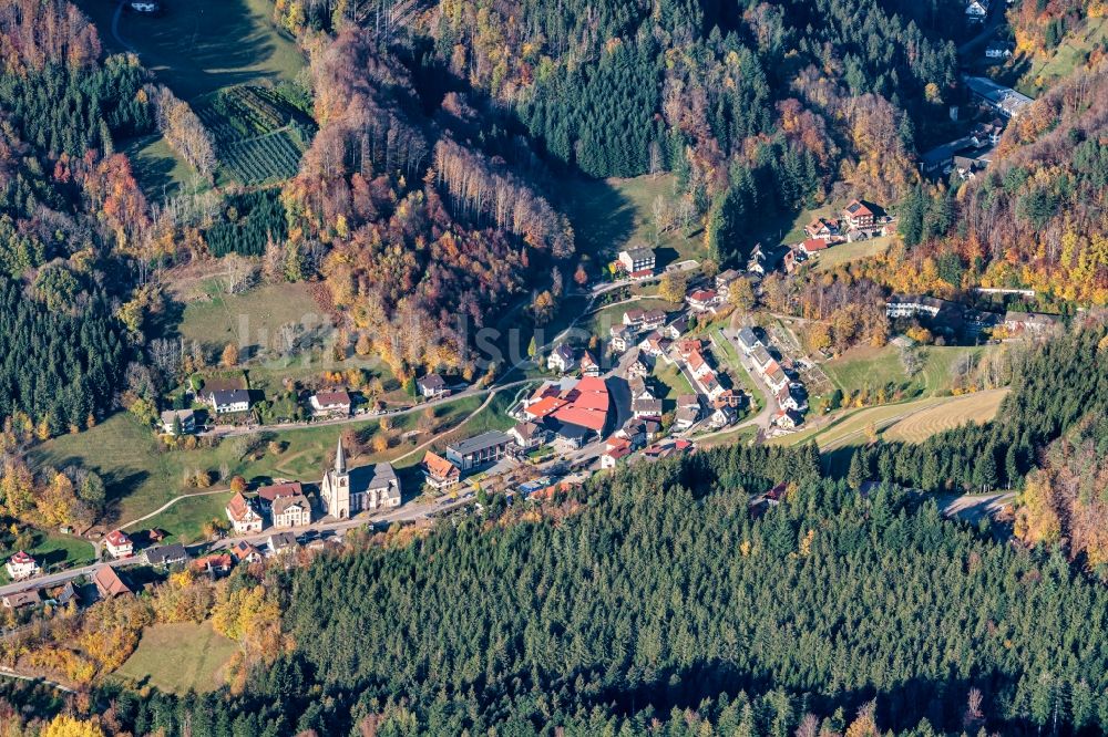 Bad Peterstal-Griesbach von oben - Ortsansicht Ortsteil Griesbach im Talbereich in Bad Peterstal-Griesbach im Bundesland Baden-Württemberg, Deutschland