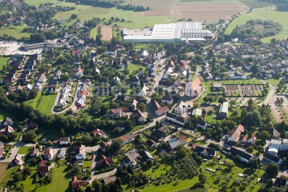Luftaufnahme Achern - Ortsansicht im Ortsteil Großweier in Achern im Bundesland Baden-Württemberg