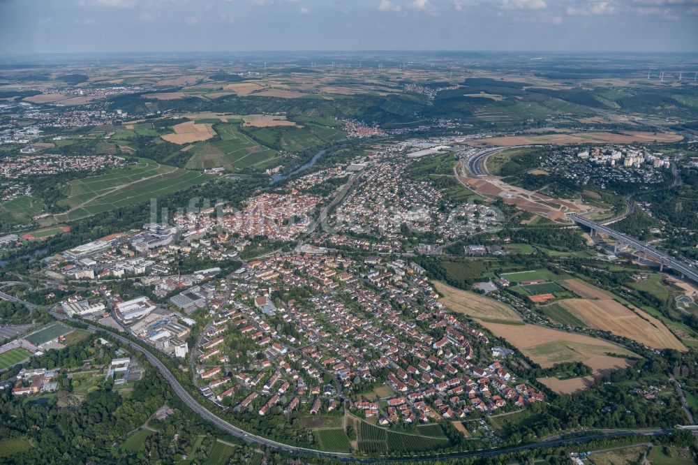 Würzburg aus der Vogelperspektive: Ortsansicht im Ortsteil Heidingsfeld in Würzburg im Bundesland Bayern, Deutschland