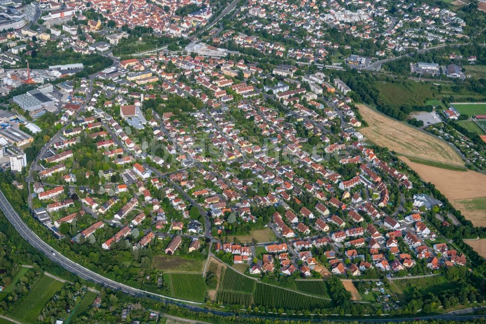 Würzburg von oben - Ortsansicht im Ortsteil Heidingsfeld in Würzburg im Bundesland Bayern, Deutschland