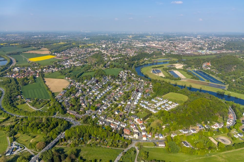 Luftbild Witten - Ortsansicht im Ortsteil Heven in Witten im Bundesland Nordrhein-Westfalen, Deutschland