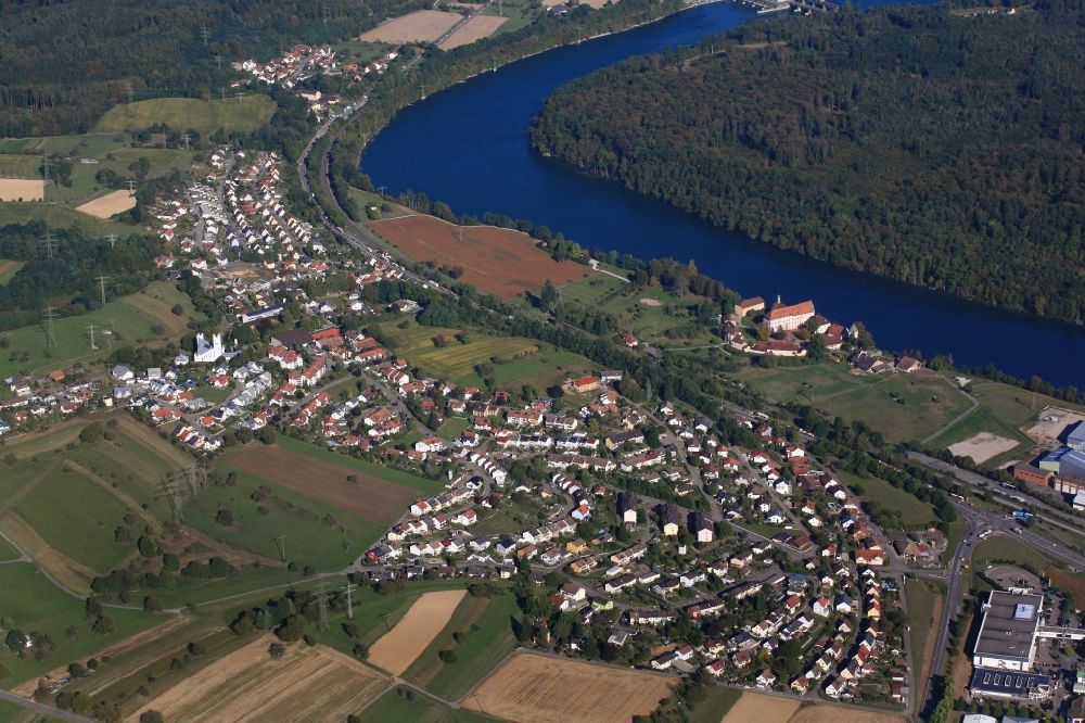 Luftaufnahme Rheinfelden (Baden) - Ortsansicht im Ortsteil Karsau in Rheinfelden (Baden) im Bundesland Baden-Württemberg