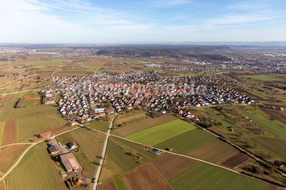 Herrenberg aus der Vogelperspektive: Ortsansicht im Ortsteil Kuppingen in Herrenberg im Bundesland Baden-Württemberg