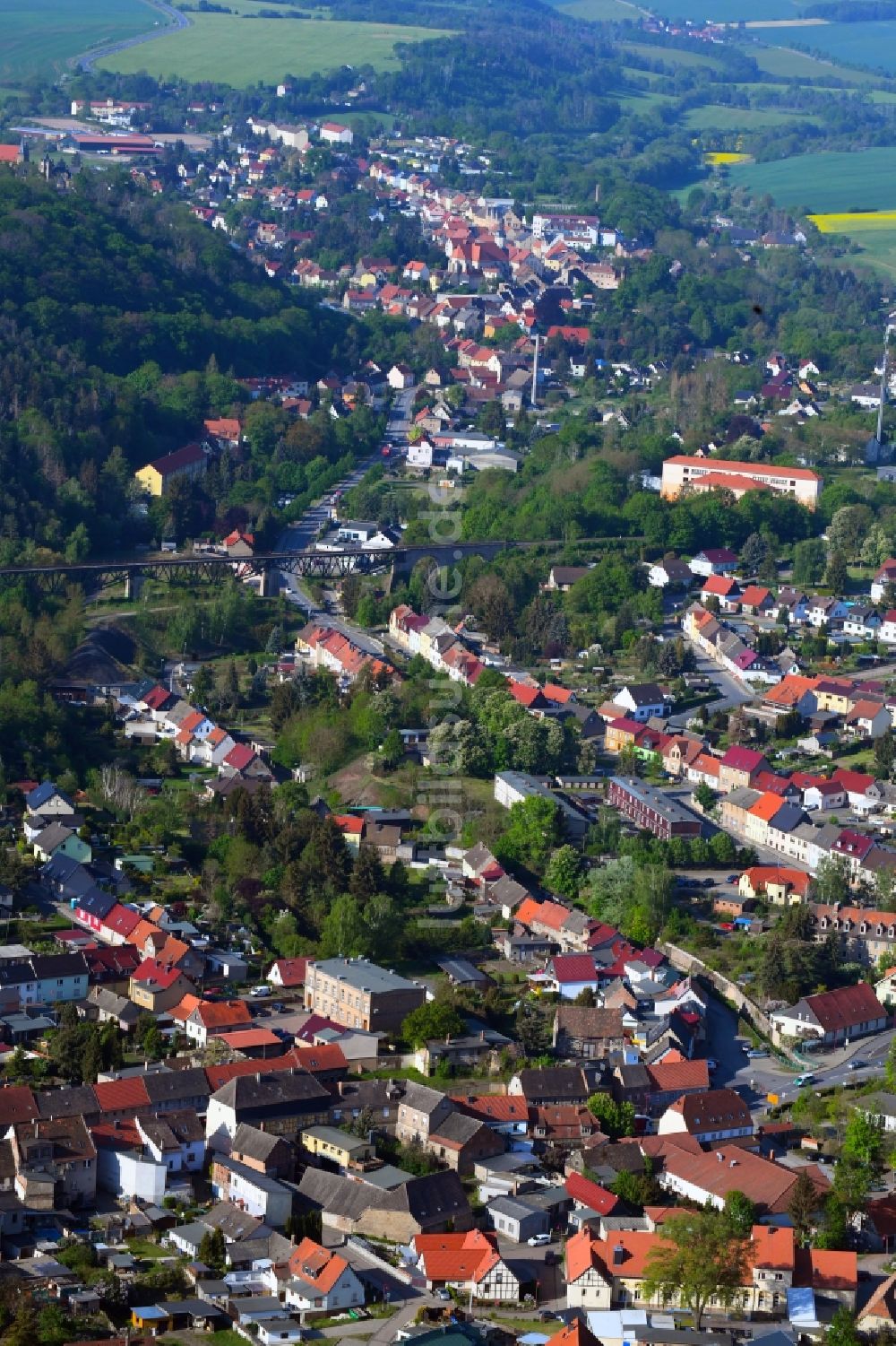 Luftbild Mansfeld - Ortsansicht im Ortsteil Leimbach in Mansfeld im Bundesland Sachsen-Anhalt, Deutschland