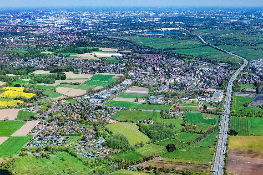 Seevetal von oben - Ortsansicht im Ortsteil Meckelfeld in Seevetal im Bundesland Niedersachsen, Deutschland
