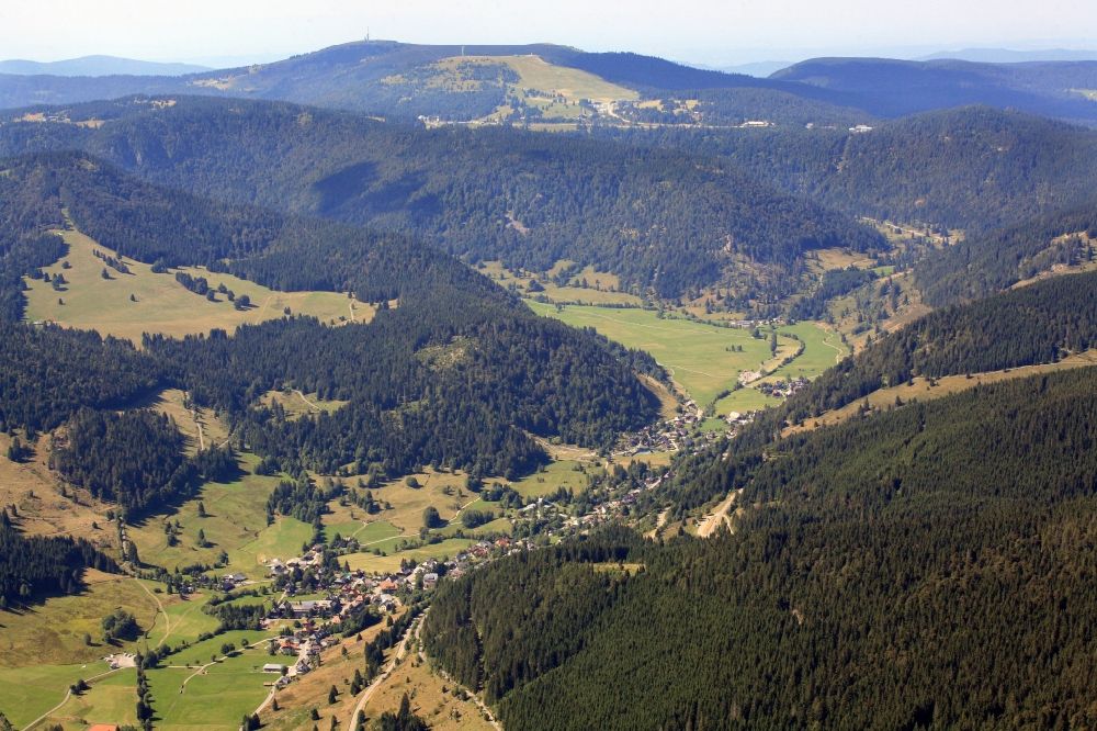 Sankt Blasien von oben - Ortsansicht vom Ortsteil Menzenschwand von St. Blasien im Bundesland Baden-Württemberg