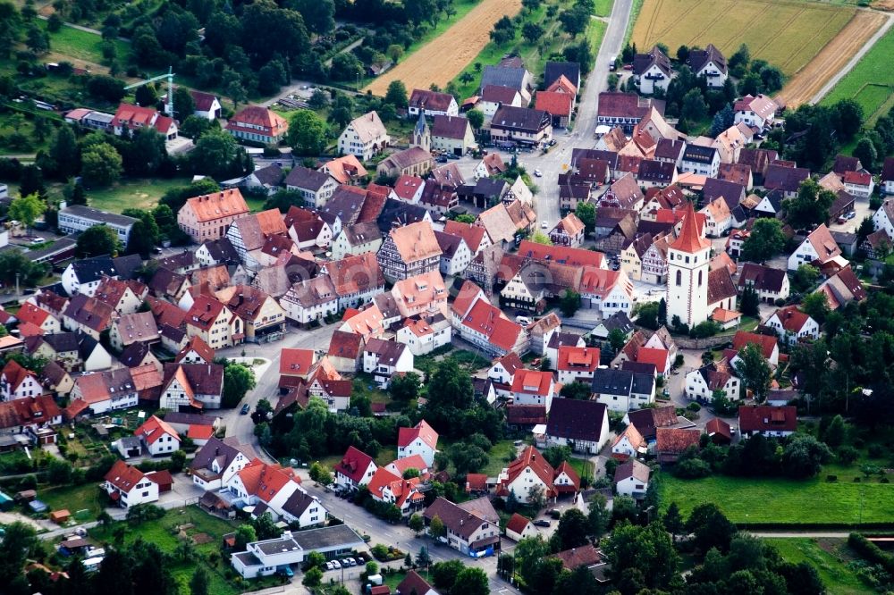 Luftaufnahme Herrenberg - Ortsansicht im Ortsteil Mönchberg in Herrenberg im Bundesland Baden-Württemberg
