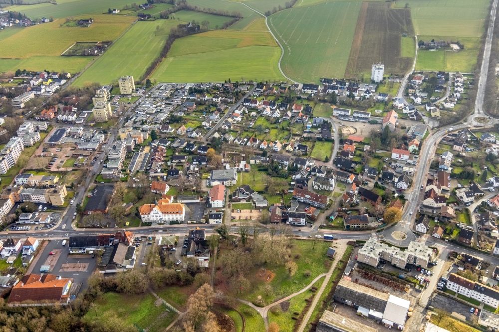 Luftbild Hamm - Ortsansicht im Ortsteil Pelkum in Hamm im Bundesland Nordrhein-Westfalen, Deutschland