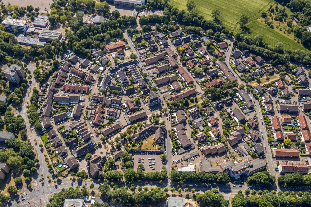 Luftaufnahme Rheinkamp - Ortsansicht im Ortsteil Repelen in Rheinkamp im Bundesland Nordrhein-Westfalen, Deutschland