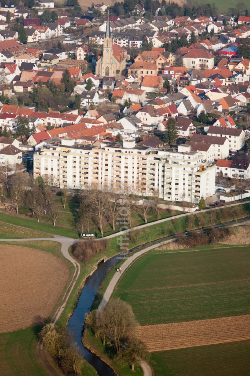 Luftbild Brühl - Ortsansicht im Ortsteil Rheinau in Brühl im Bundesland Baden-Württemberg