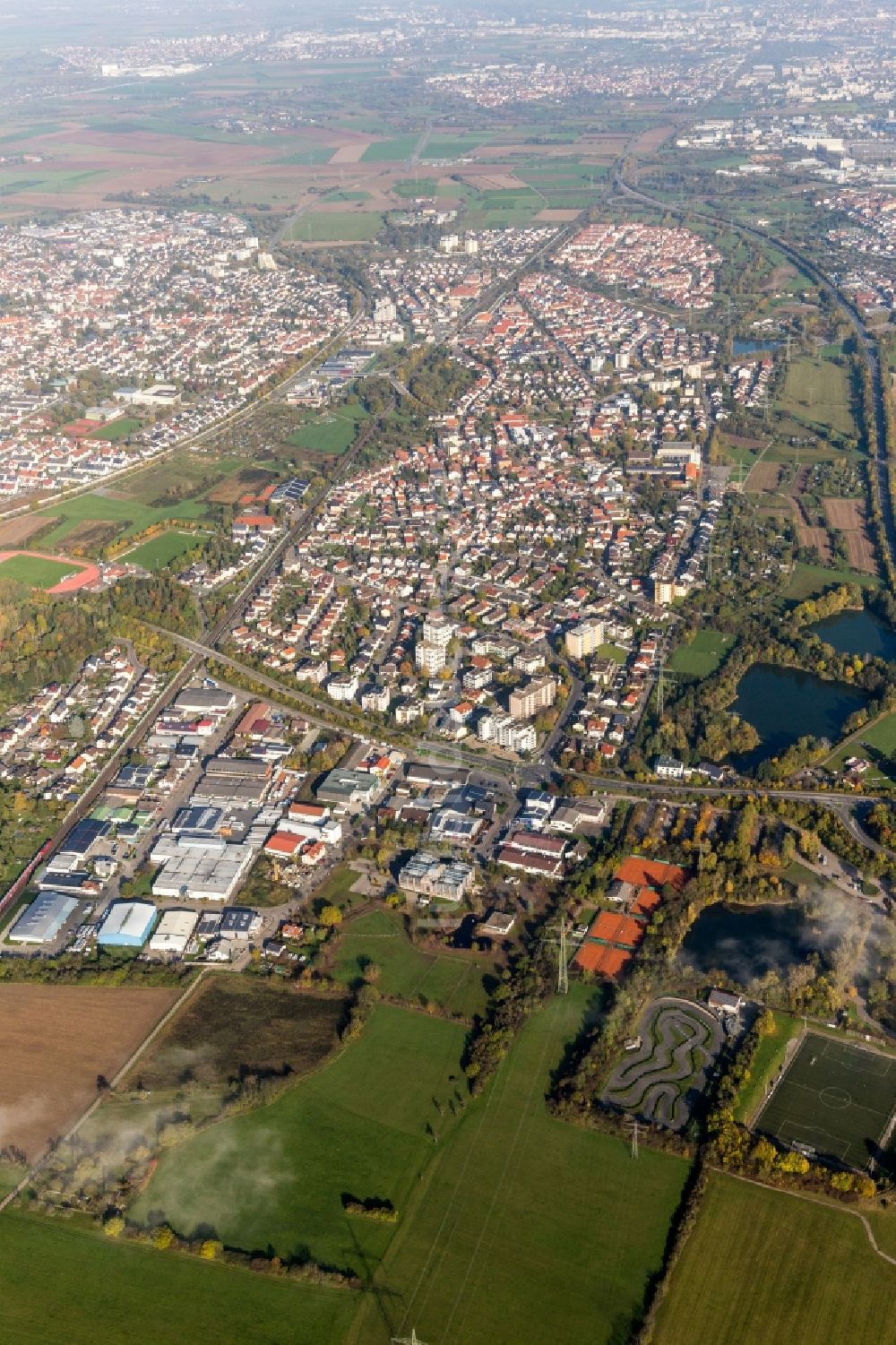 Luftbild Leimen - Ortsansicht im Ortsteil Sankt Ilgen in Leimen im Bundesland Baden-Württemberg, Deutschland