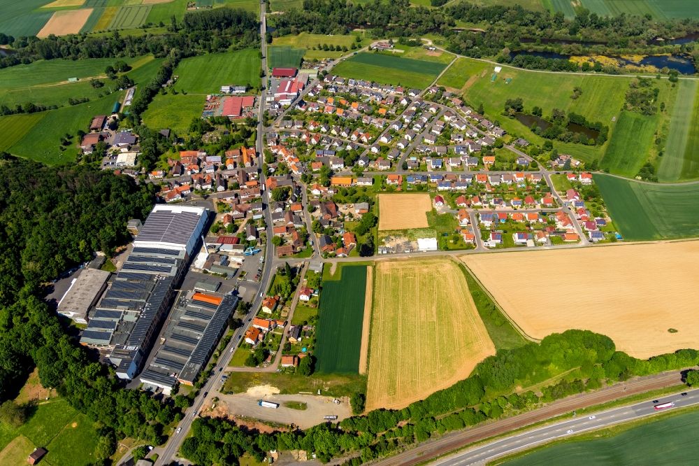 Luftaufnahme Bad Wildungen - Ortsansicht im Ortsteil Wega in Bad Wildungen im Bundesland Hessen, Deutschland