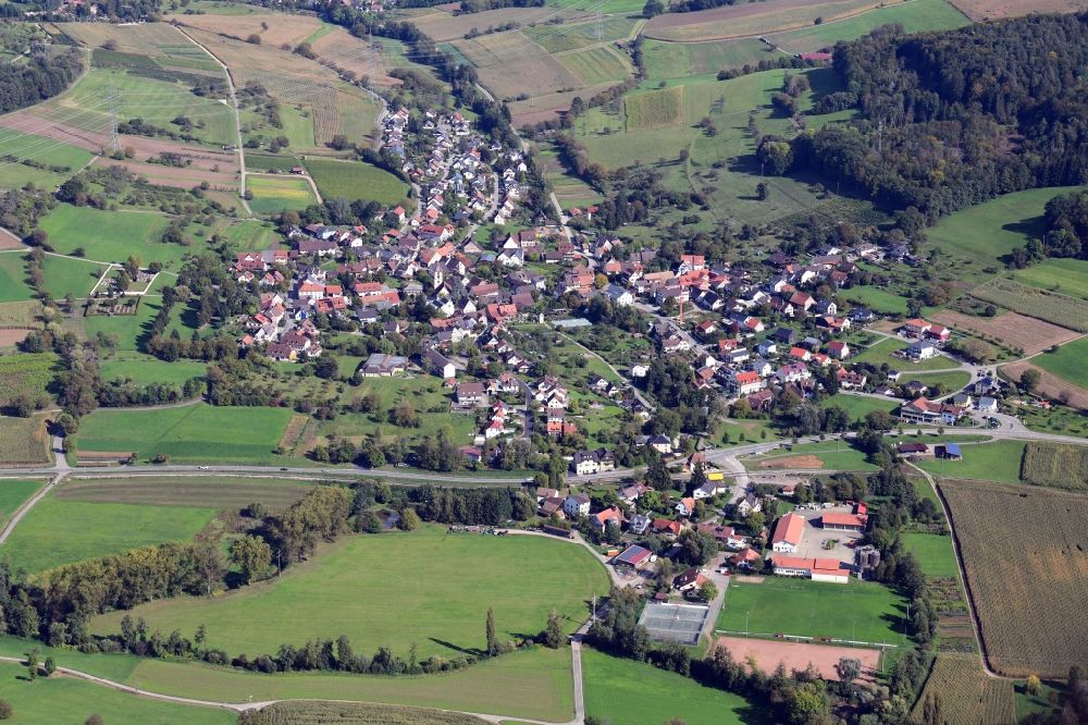 Kandern aus der Vogelperspektive: Ortsansicht vom Ortsteil Wollbach in Kandern im Bundesland Baden-Württemberg, Deutschland