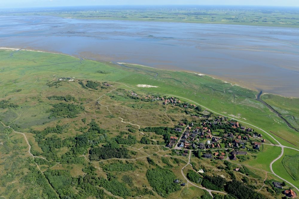 Luftbild Baltrum - Ortsansicht von Ostdorf auf der Nordsee- Insel Baltrum im Bundesland Niedersachsen