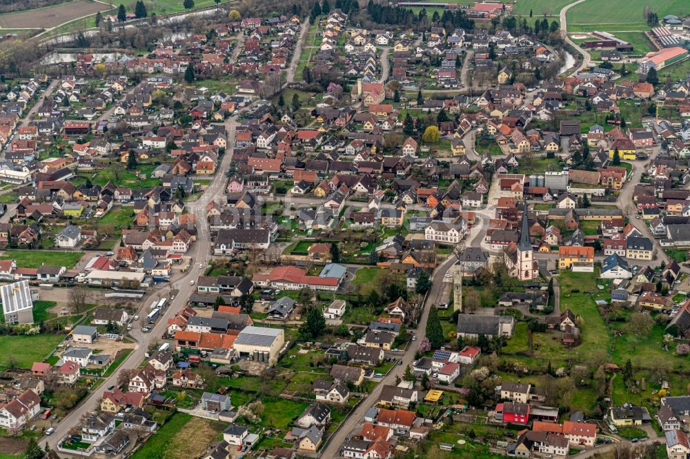 Luftbild Ottenheim - Ortsansicht in Ottenheim im Bundesland Baden-Württemberg, Deutschland