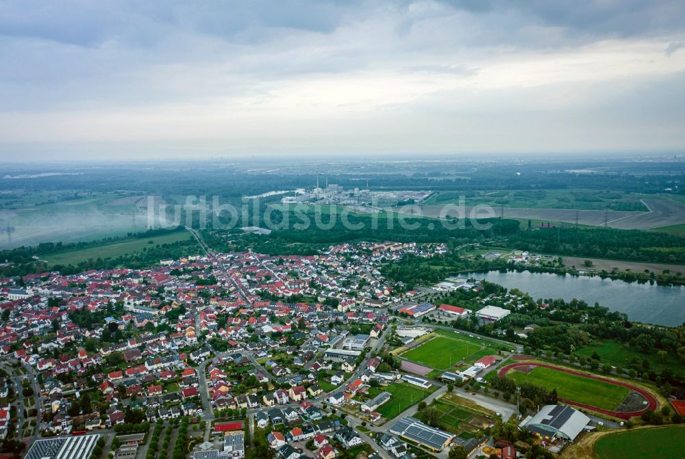 Philippsburg aus der Vogelperspektive: Ortsansicht in Philippsburg im Bundesland Baden-Württemberg, Deutschland
