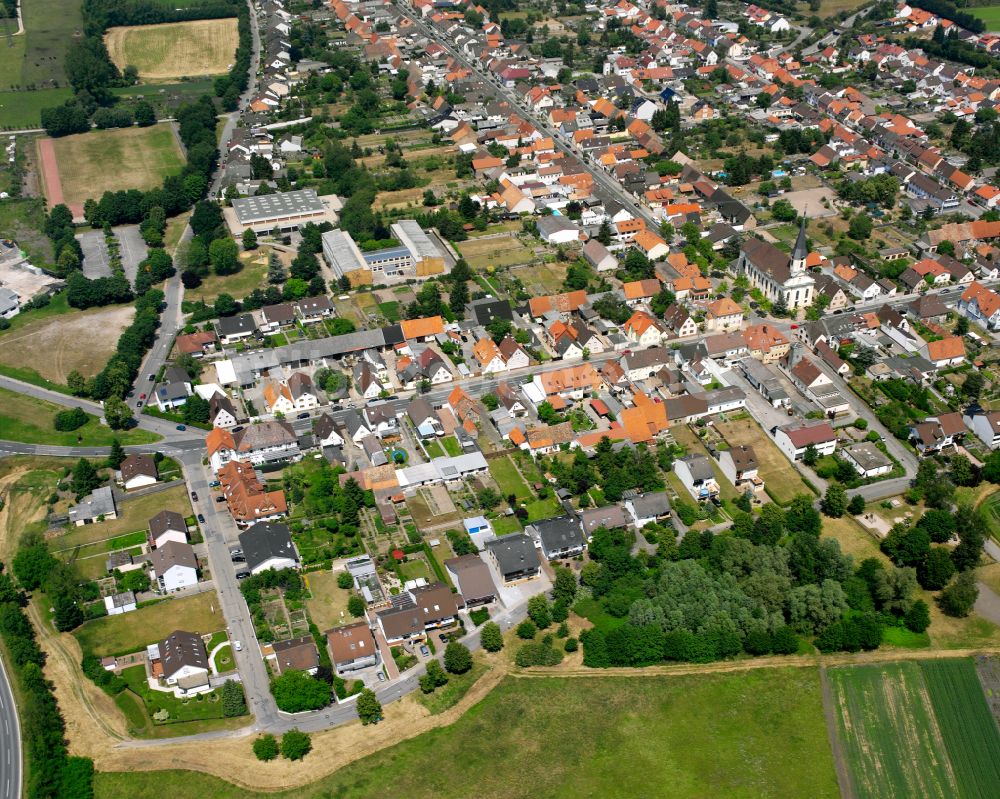Luftaufnahme Philippsburg - Ortsansicht in Philippsburg im Bundesland Baden-Württemberg, Deutschland