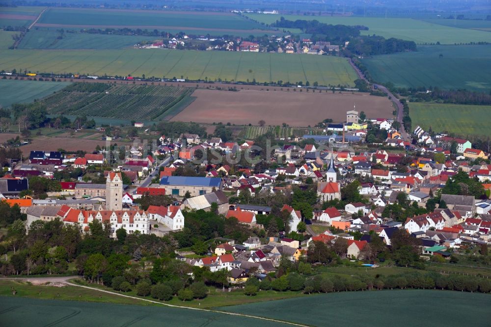 Plötzkau aus der Vogelperspektive: Ortsansicht in Plötzkau im Bundesland Sachsen-Anhalt, Deutschland