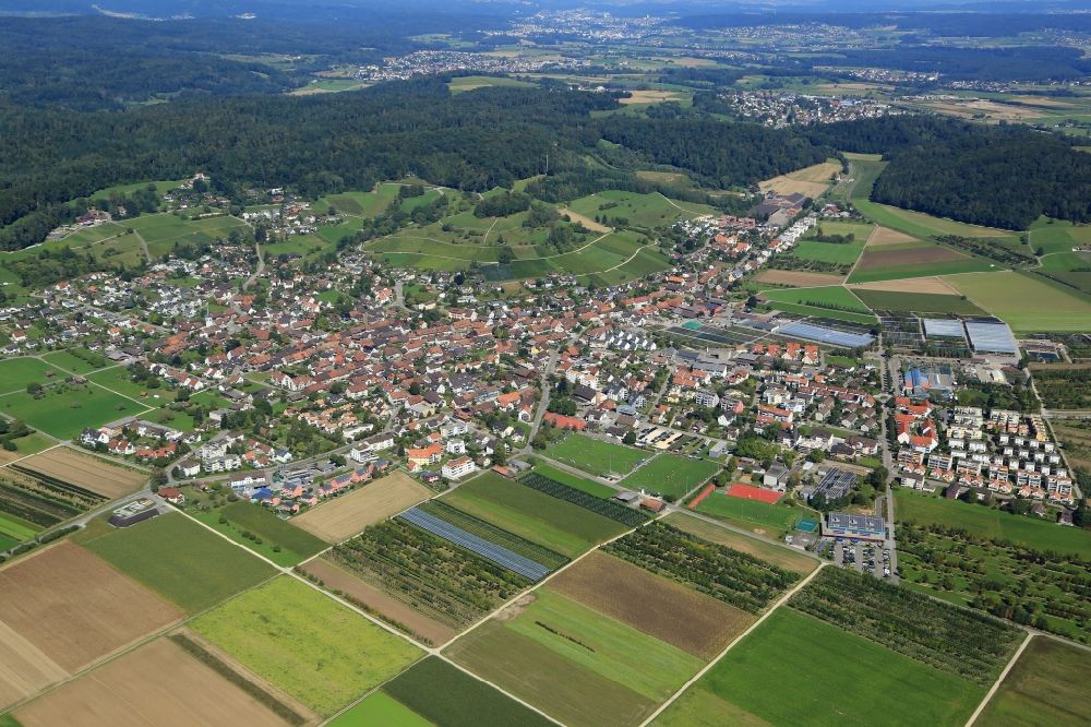 Luftaufnahme Rafz - Ortsansicht in Rafz im Kanton Zürich, Schweiz