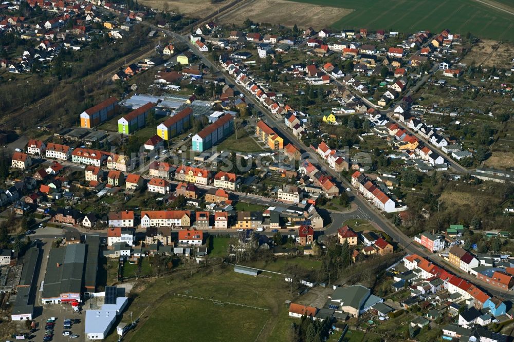 Luftaufnahme Raguhn-Jeßnitz - Ortsansicht in Raguhn-Jeßnitz im Bundesland Sachsen-Anhalt, Deutschland
