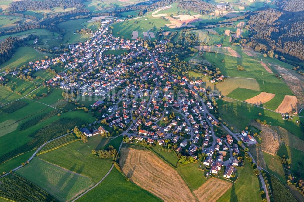 Luftaufnahme Dietersweiler - Ortsansicht am Rande von landwirtschaftlichen Feldern in Dietersweiler im Bundesland Baden-Württemberg, Deutschland