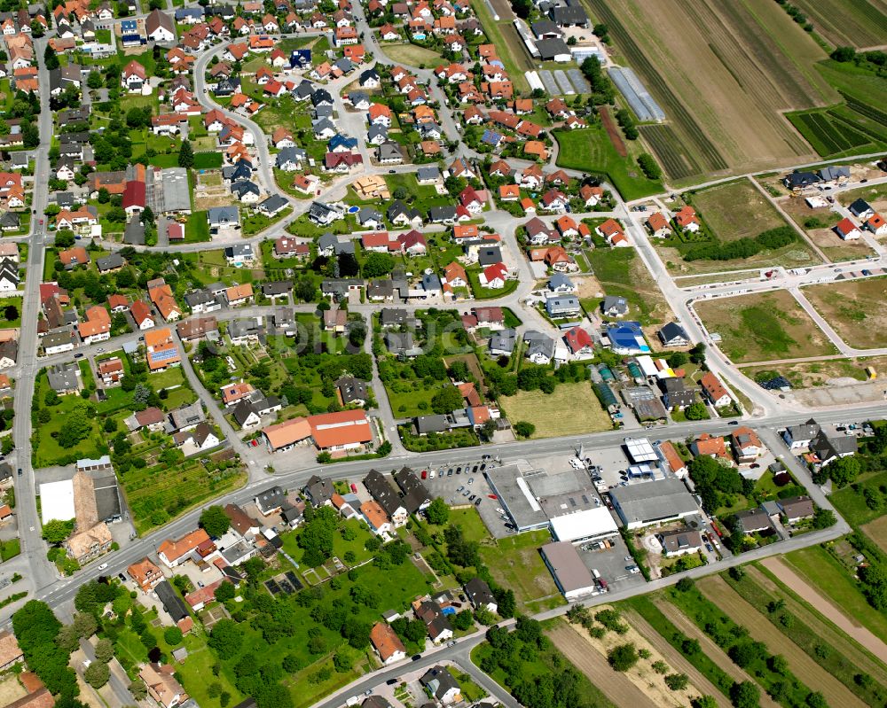 Luftaufnahme Freistett - Ortsansicht am Rande von landwirtschaftlichen Feldern in Freistett im Bundesland Baden-Württemberg, Deutschland