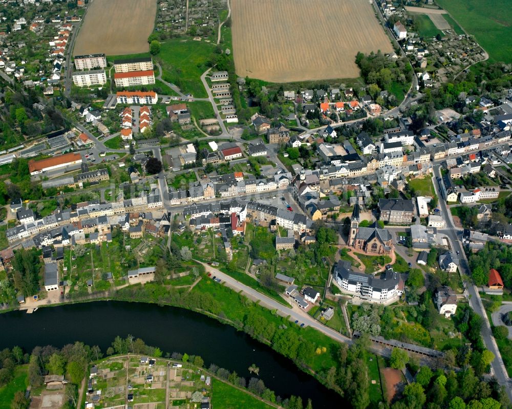 Luftbild Geringswalde - Ortsansicht am Rande von landwirtschaftlichen Feldern in Geringswalde im Bundesland Sachsen, Deutschland