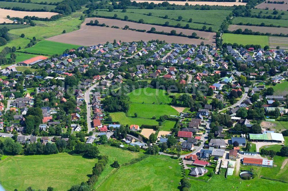 Luftbild Götheby-Holm - Ortsansicht am Rande von landwirtschaftlichen Feldern in Götheby-Holm im Bundesland Schleswig-Holstein, Deutschland