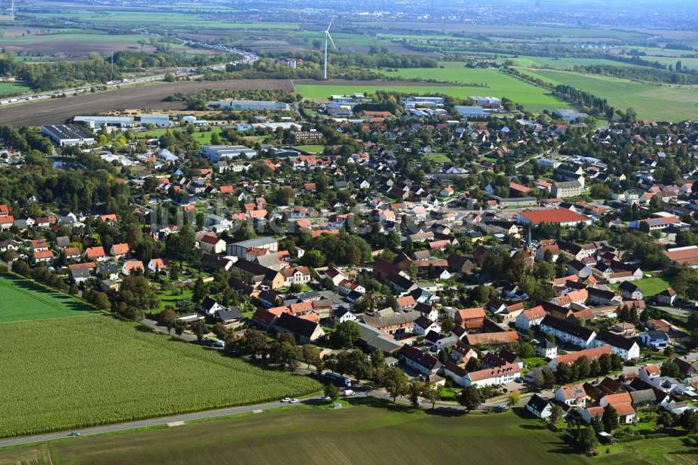 Luftbild Irxleben - Ortsansicht am Rande von landwirtschaftlichen Feldern in Irxleben im Bundesland Sachsen-Anhalt, Deutschland