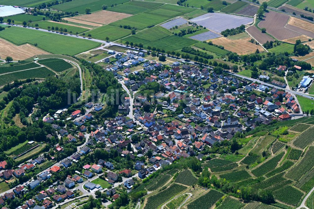 Luftaufnahme Kenzingen - Ortsansicht am Rande von landwirtschaftlichen Feldern in Kenzingen im Bundesland Baden-Württemberg, Deutschland