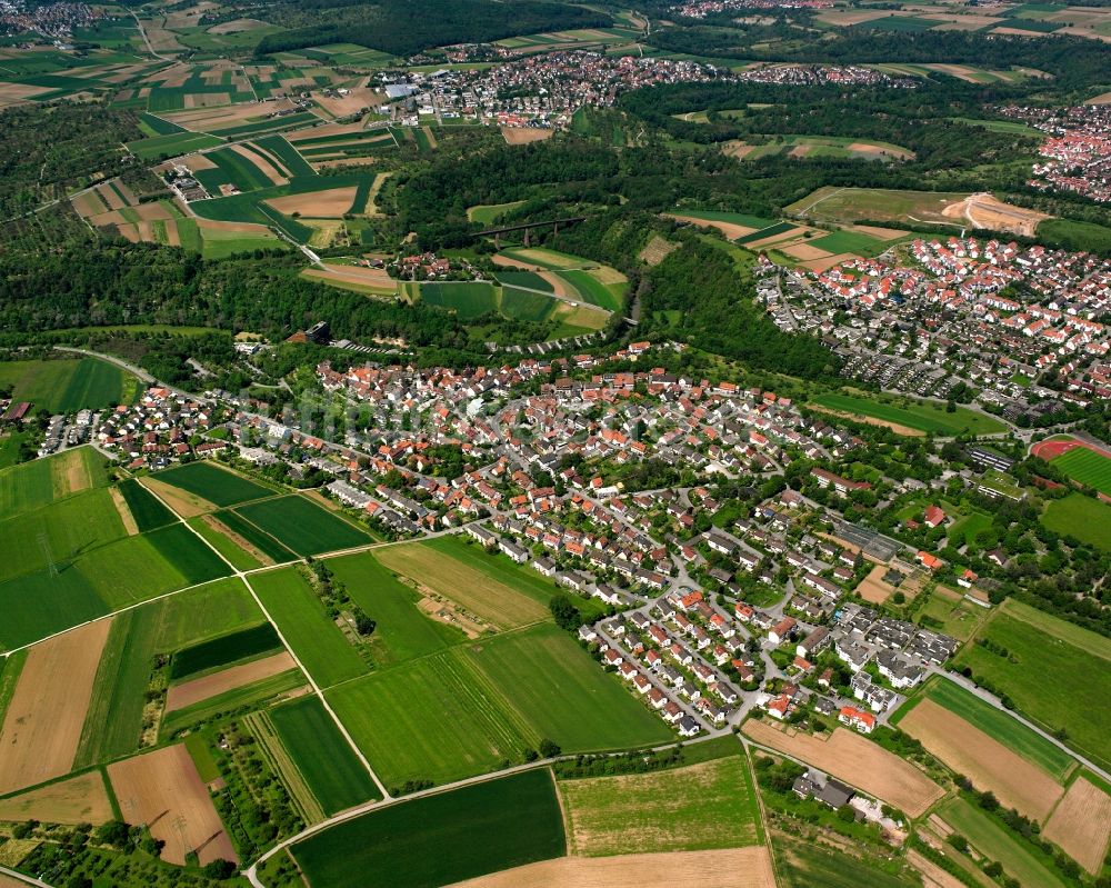 Luftbild Neustadt - Ortsansicht am Rande von landwirtschaftlichen Feldern in Neustadt im Bundesland Baden-Württemberg, Deutschland