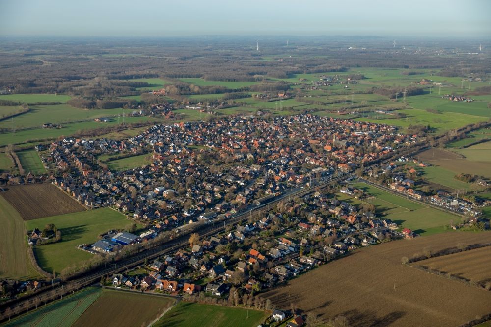 Rinkerode von oben - Ortsansicht am Rande von landwirtschaftlichen Feldern im Ortsteil Rinkerode in Drensteinfurt im Bundesland Nordrhein-Westfalen, Deutschland