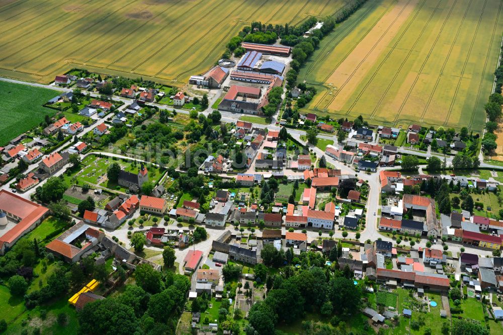 Oschersleben (Bode) von oben - Ortsansicht am Rande von landwirtschaftlichen Feldern in Oschersleben (Bode) im Bundesland Sachsen-Anhalt, Deutschland