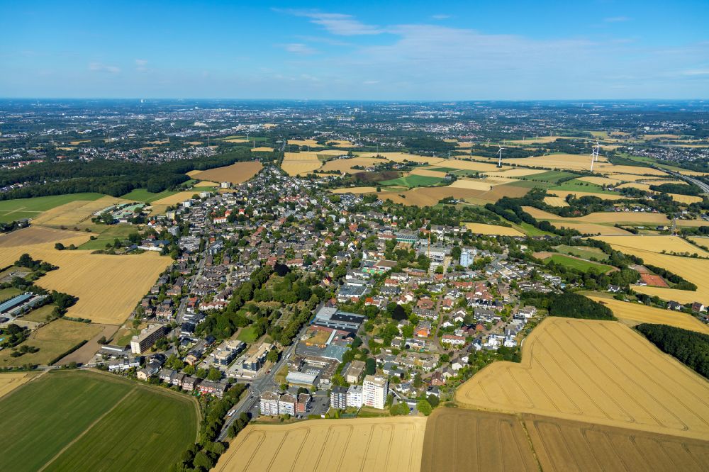 Luftbild Stockum - Ortsansicht am Rande von landwirtschaftlichen Feldern in Stockum im Bundesland Nordrhein-Westfalen, Deutschland