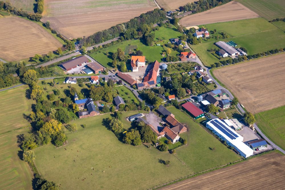 Luftbild Unna - Ortsansicht am Rande von landwirtschaftlichen Feldern in Unna im Bundesland Nordrhein-Westfalen, Deutschland