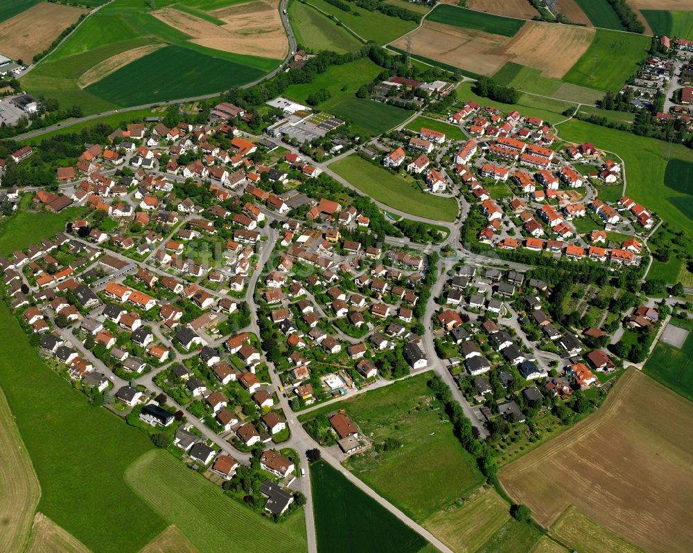 Luftbild Waldrems - Ortsansicht am Rande von landwirtschaftlichen Feldern in Waldrems im Bundesland Baden-Württemberg, Deutschland