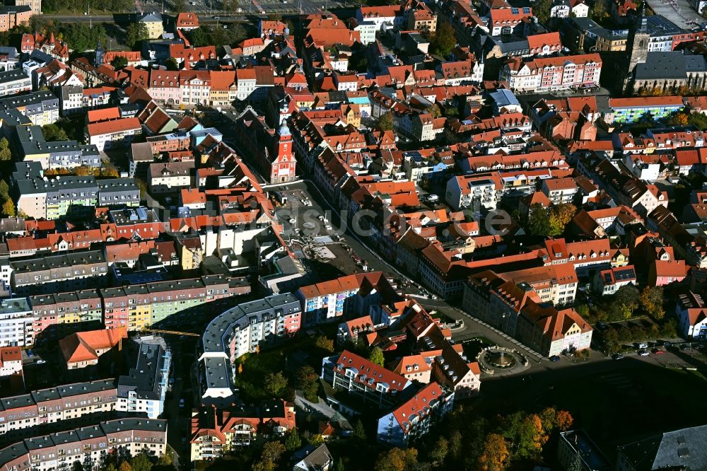 Luftbild Gotha - Ortsansicht mit Rathaus und Marktplatz in Gotha im Bundesland Thüringen, Deutschland