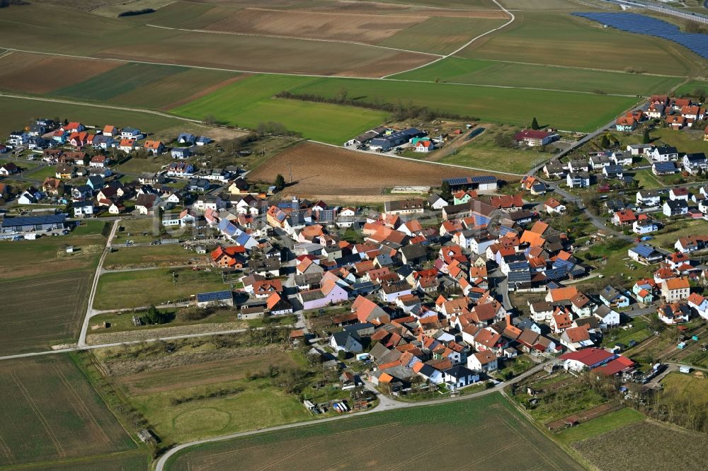 Rettersheim aus der Vogelperspektive: Ortsansicht in Rettersheim im Bundesland Bayern, Deutschland
