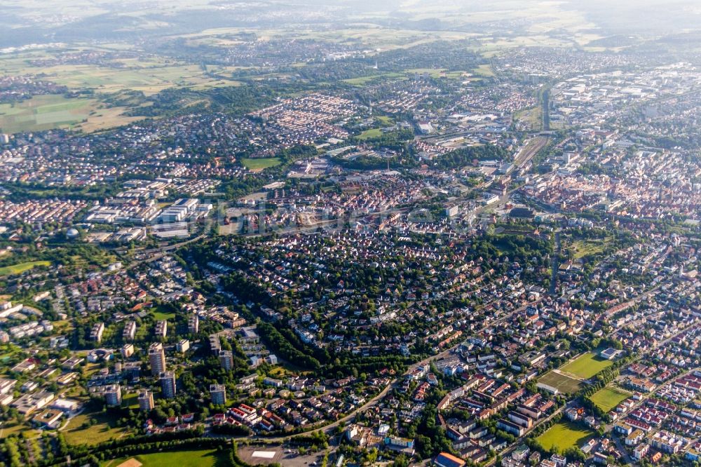 Reutlingen von oben - Ortsansicht in Reutlingen im Bundesland Baden-Württemberg, Deutschland