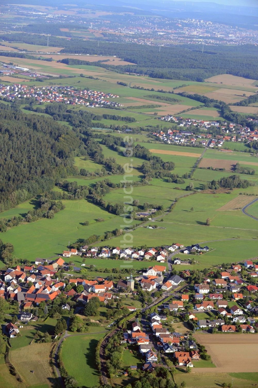 Luftbild Ebersburg - Ortsansicht von Ried im Bundesland Hessen